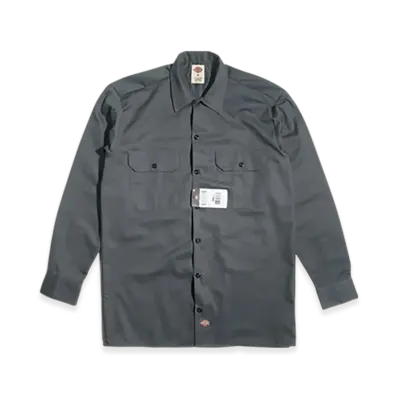 Dickies 574 Long Sleeve Work Shirt "Charcoal"