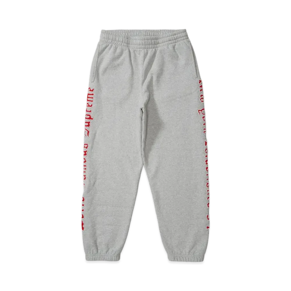 Supreme Contrast Cutout Sweatpant "Heather Grey"