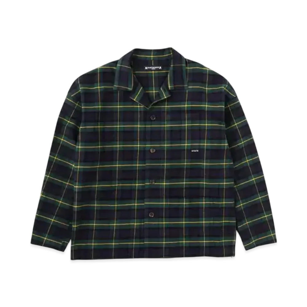 mastermind WORLD Flannel Shirt Jacket "Olive"