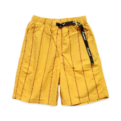 KAPITAL COTTON SHAM STRIPE EASY SHORT PANTS "Yellow"