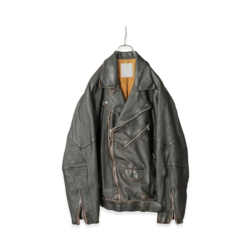 ANCELLM Aging H.L Belted Jacket "Black"