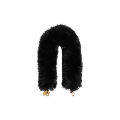 BALENCIAGA Animal-free Fur Strap "Black"