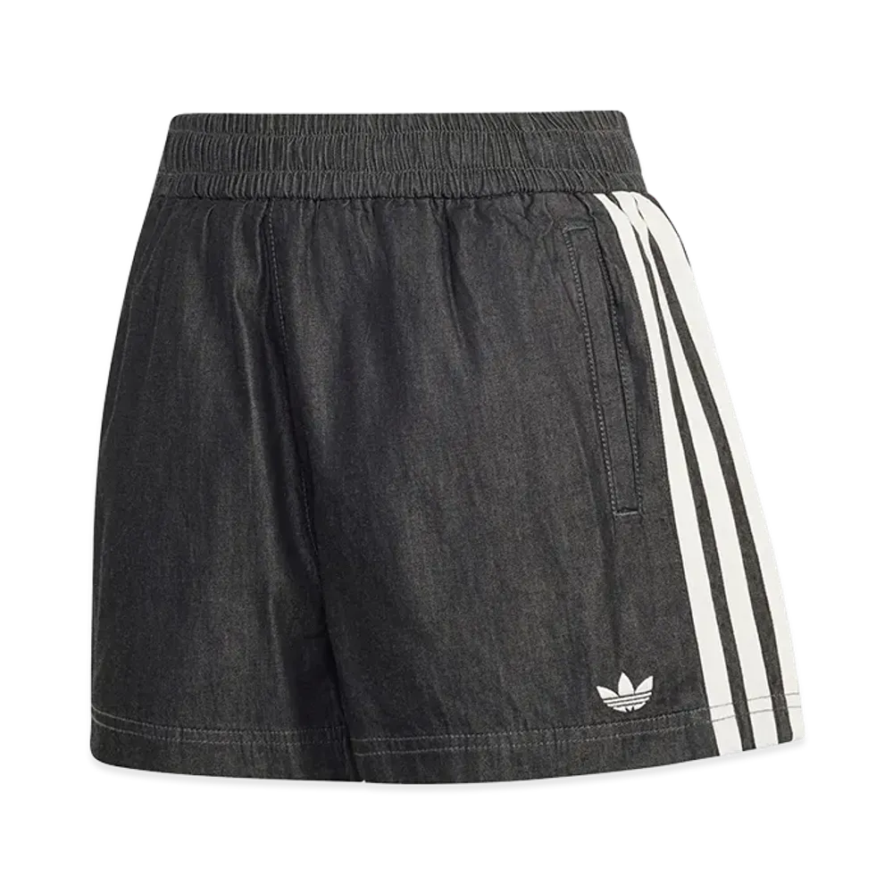 adidas Women's Summer Glow Denim Shorts "Medium Black Denim"