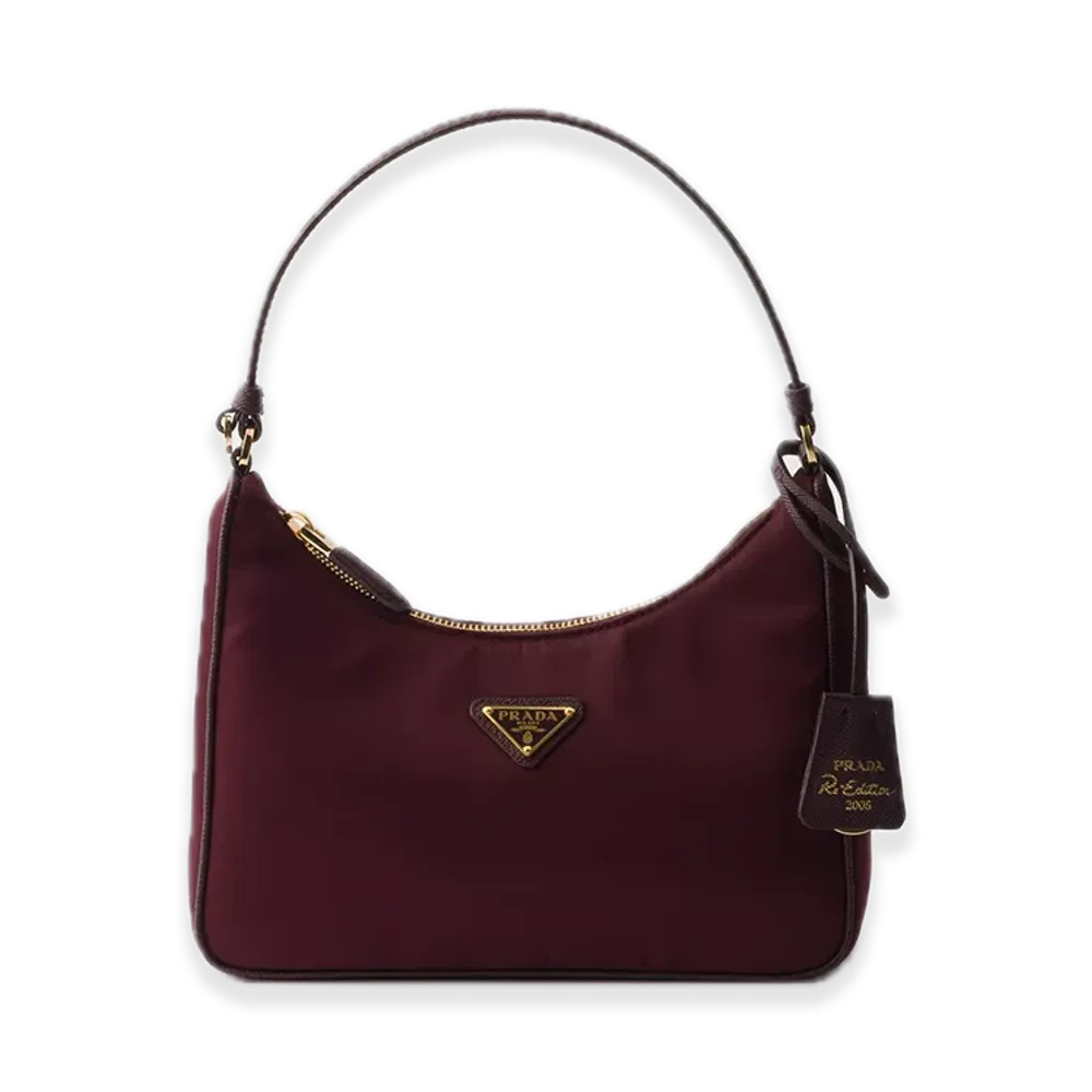 PRADA Re-Edition 2005 Re-Nylon Mini Bag "Bordeaux"