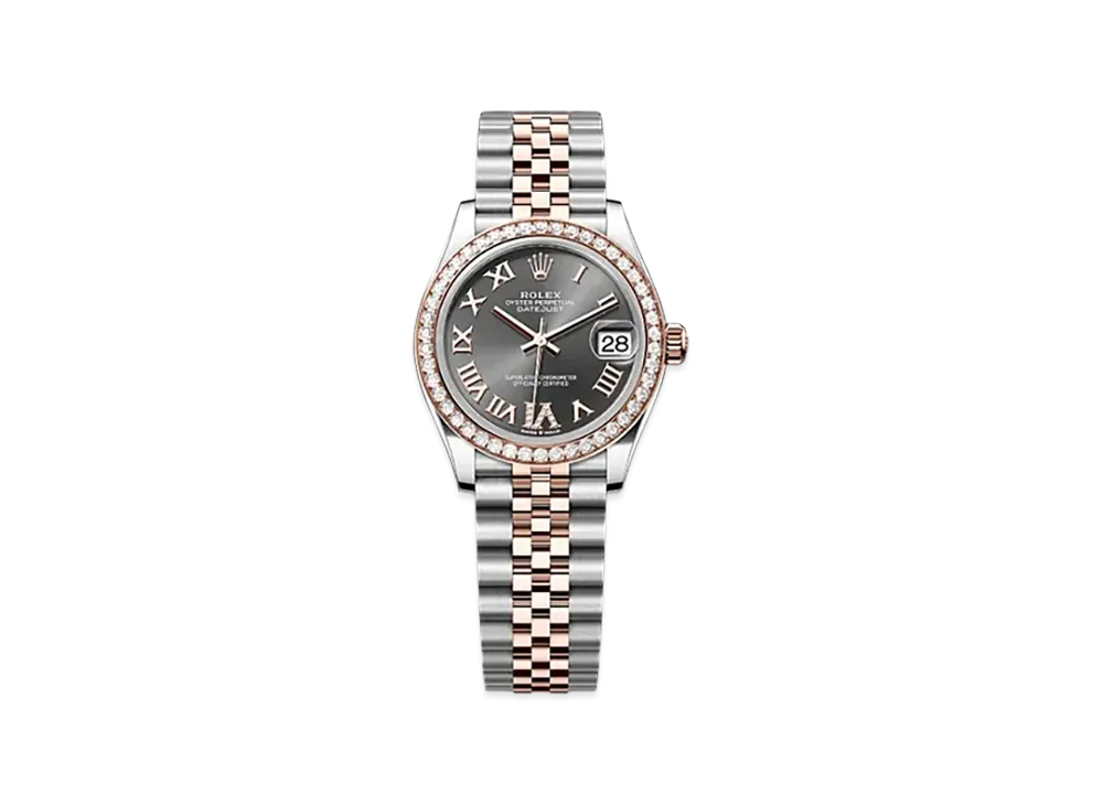 ROLEX Datejust 31mm Oystersteel & Everose Gold Diamond 278381RBR "Slate"