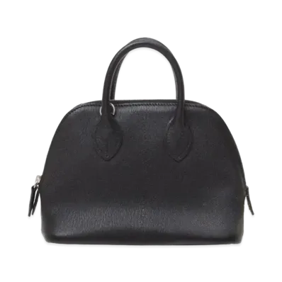 Hermes Bolide 1930 Chevre Mysore "Noir/Silver"