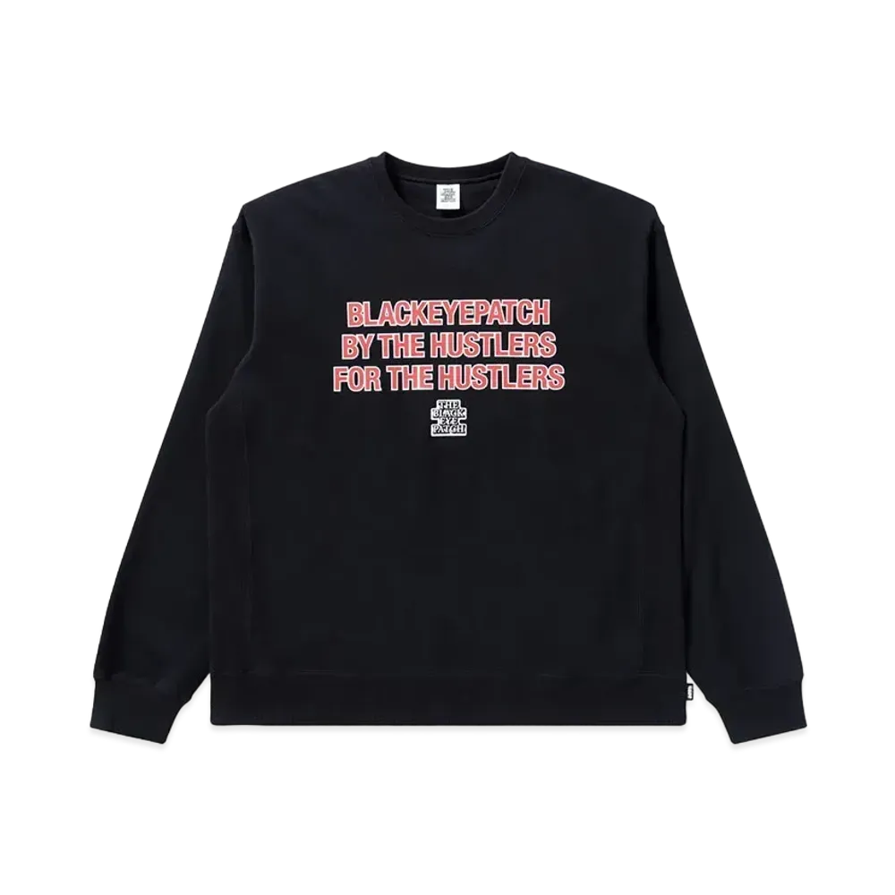 BlackEyePatch Hustler's Statement Crew Sweat "Black"
