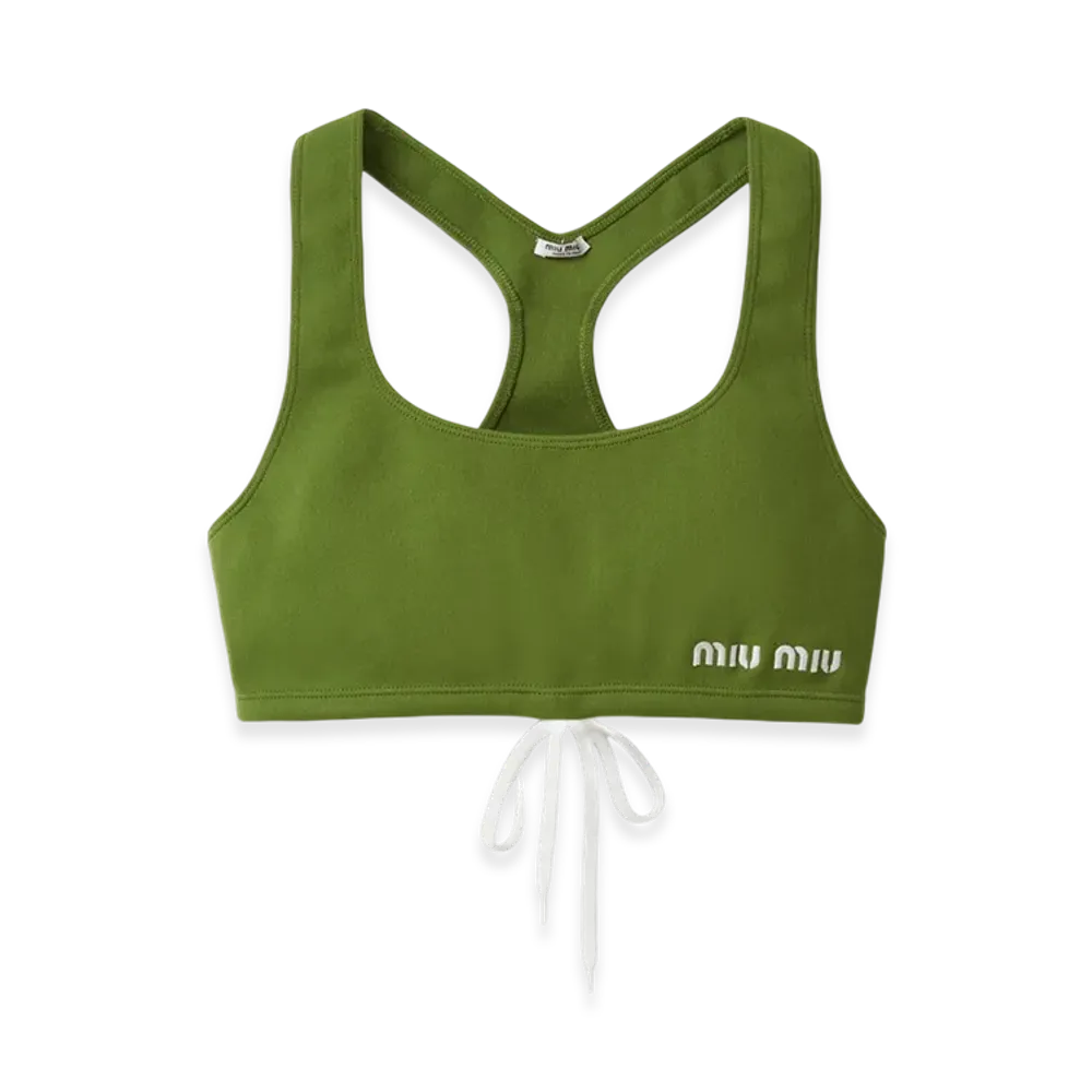MIU MIU Technical Yarn Top "Pistachio"