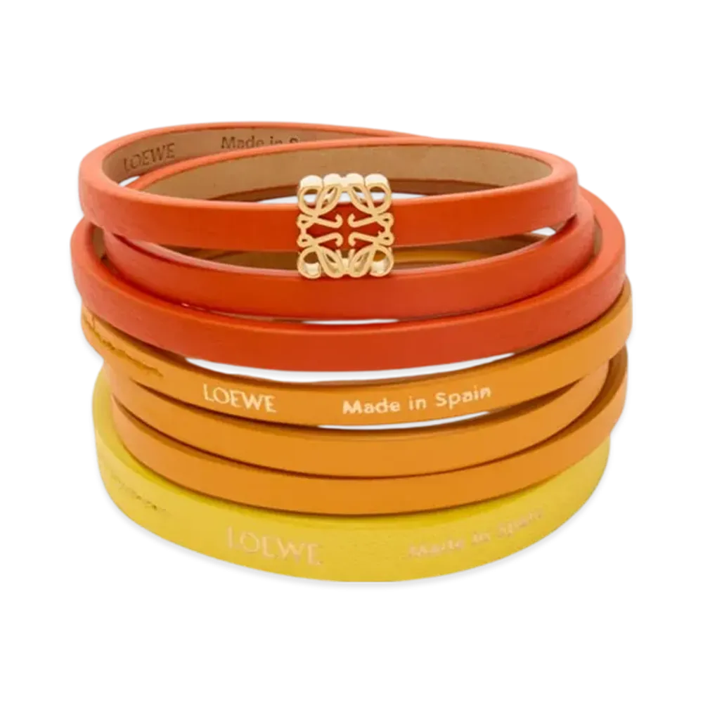 LOEWE Twist Double Bracelet "Vivid Orange/Yellow"