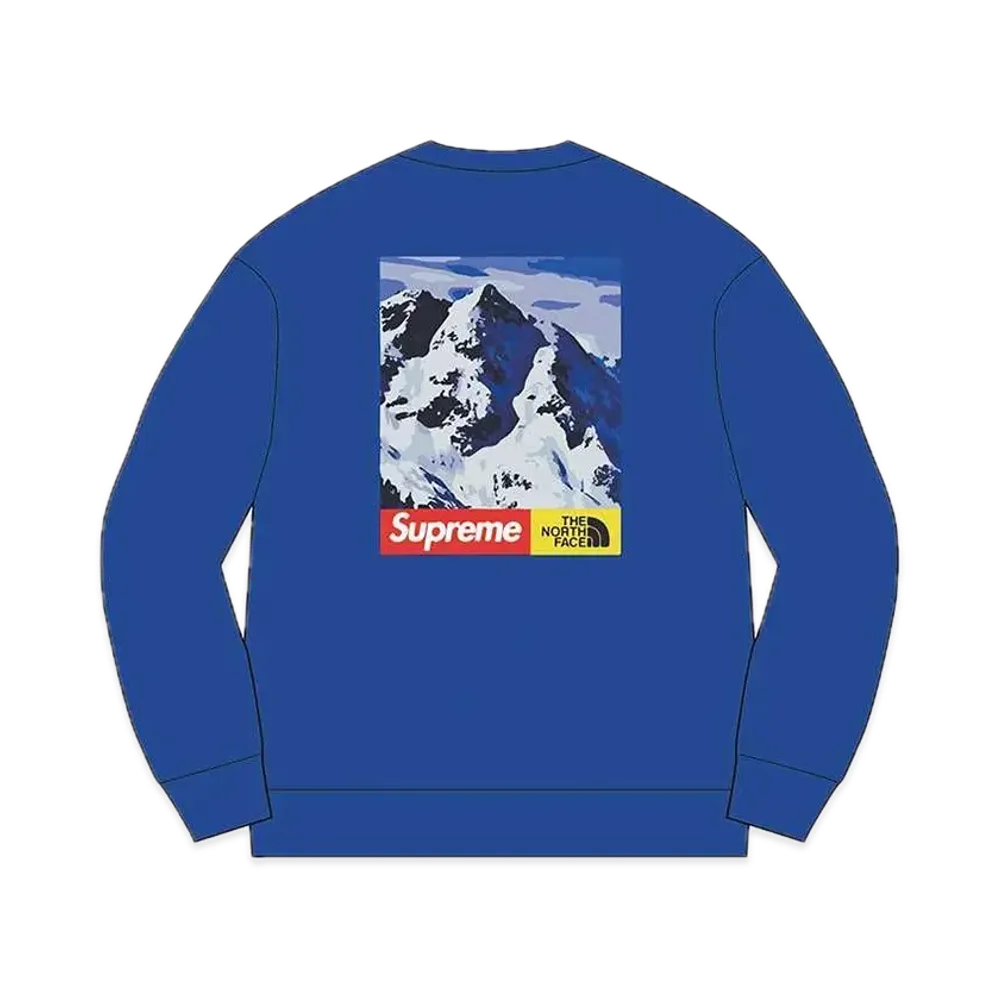 Supreme x The North Face Mountain Crewneck Sweatshirt "Blue"