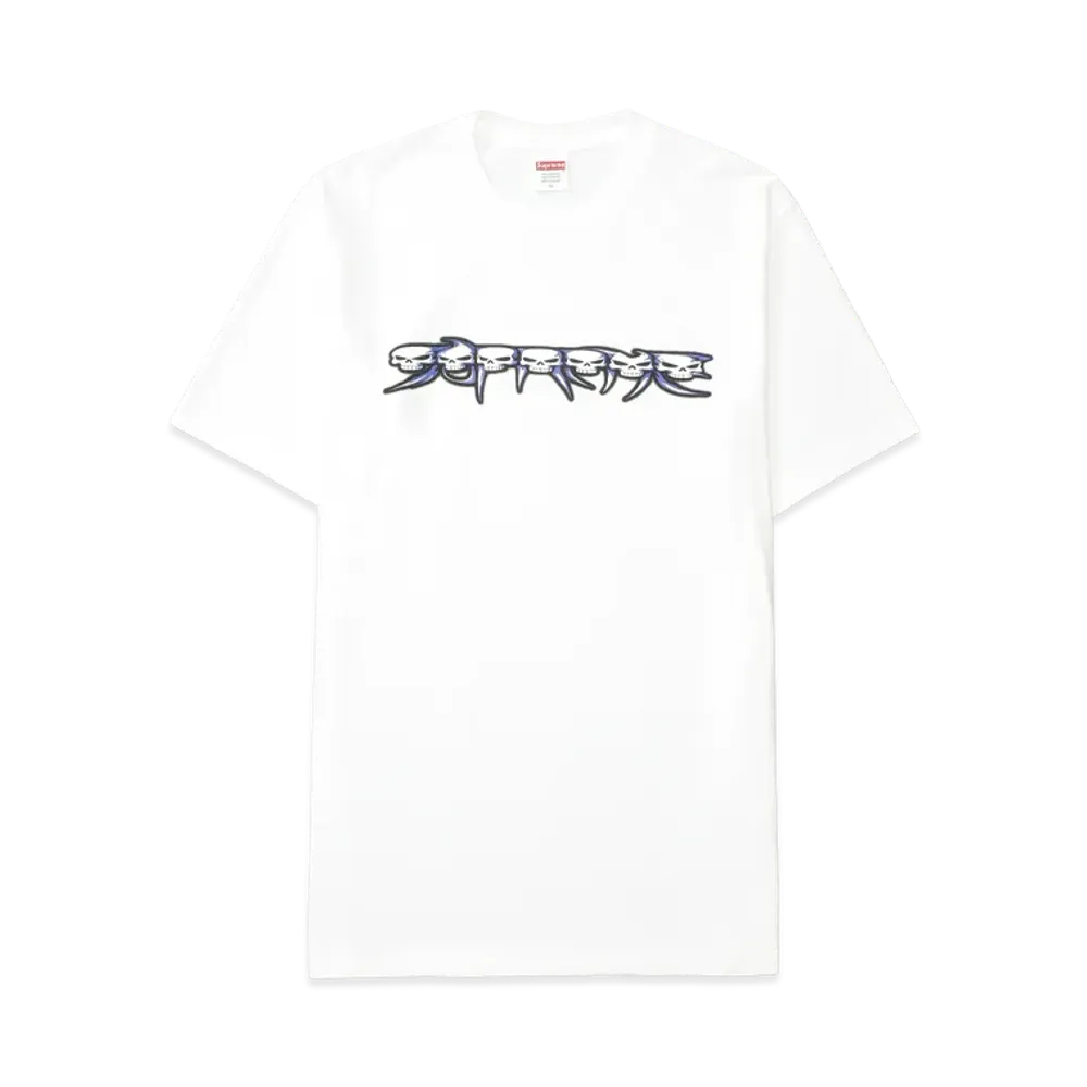 Supreme Skulls Spellout Tee "White"
