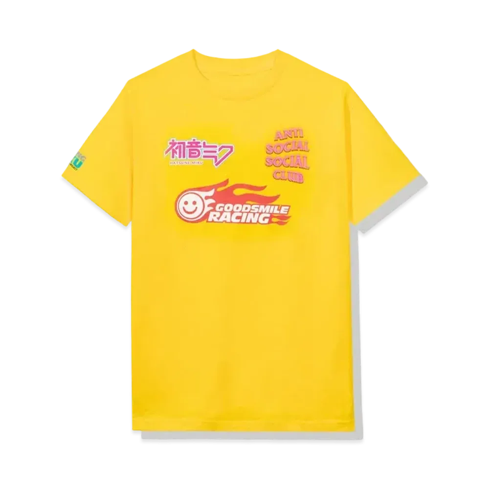 ANTI SOCIAL SOCIAL CLUB x GOOD SMILE RACING LOGO TEE "Yellow"
