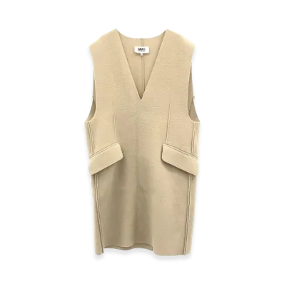 MM6 Maison Margiela Women's Wool Cashmere Vareuse Dress "Cream"