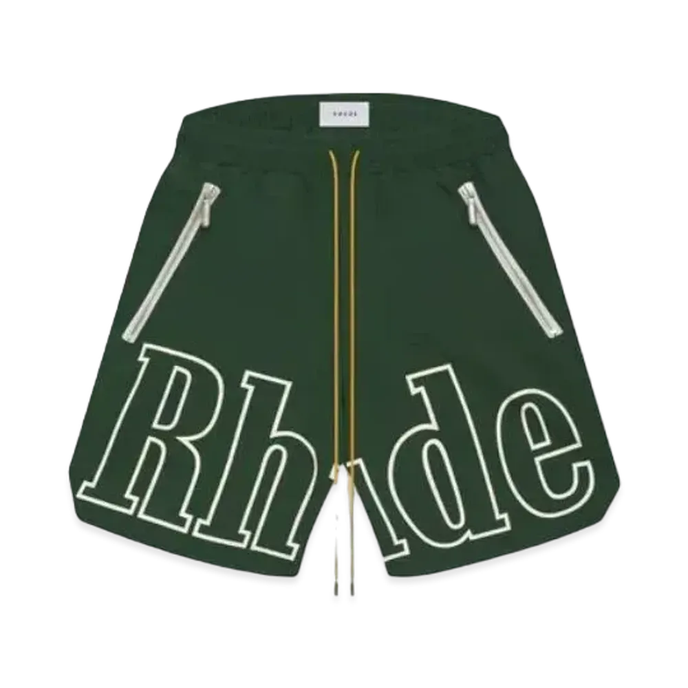 RHUDE RH Logo Shorts "Green"