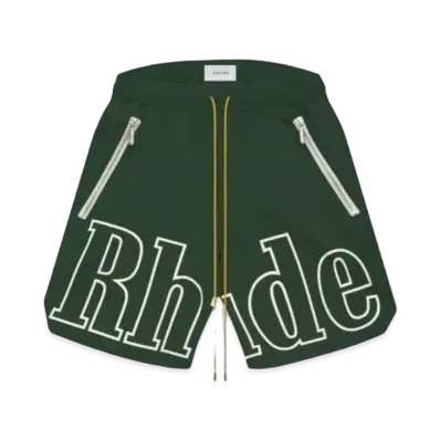 RHUDE RH Logo Shorts "Green"