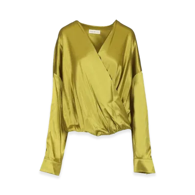 DRIES VAN NOTEN Women's Draped Top "Green"