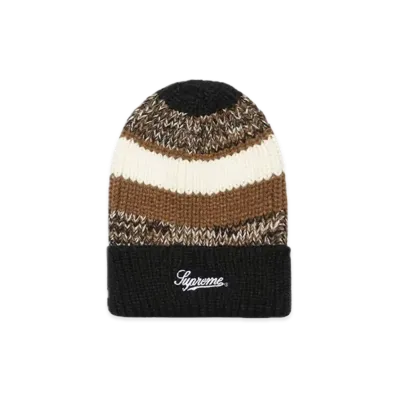 Supreme Mixed Stripe Beanie "Black"