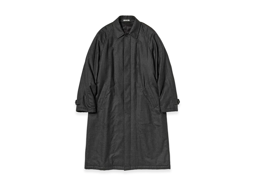 AURALEE Super Light Wool Padded Coat "Top Charcoal"