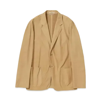 AURALEE Calf Nubuck Jacket "Beige"