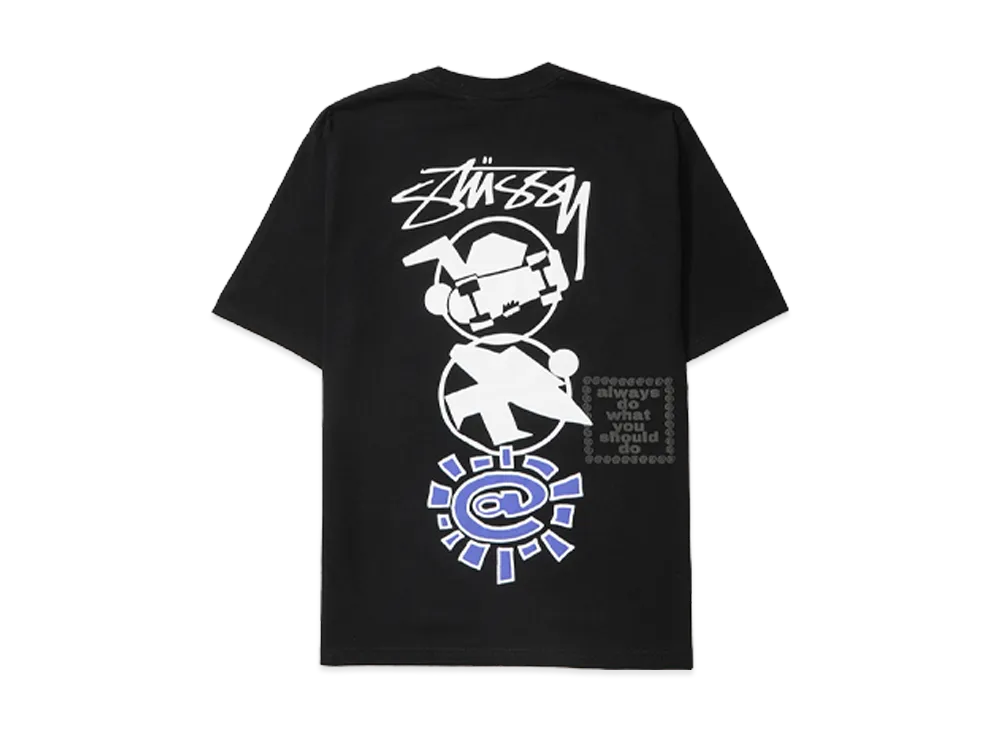 Stussy x Always Do What You Should Do Stack Tee "Black"