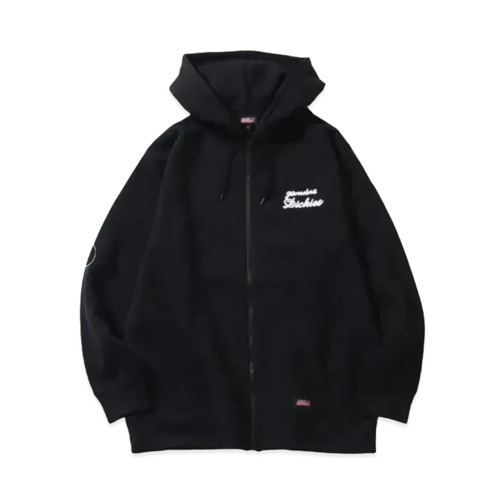Dickies Genuine One-point embroidery full zip hoodie "Black"