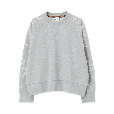 Paul Smith Women's Botanical Embroidered Sweatshirts "Gray"