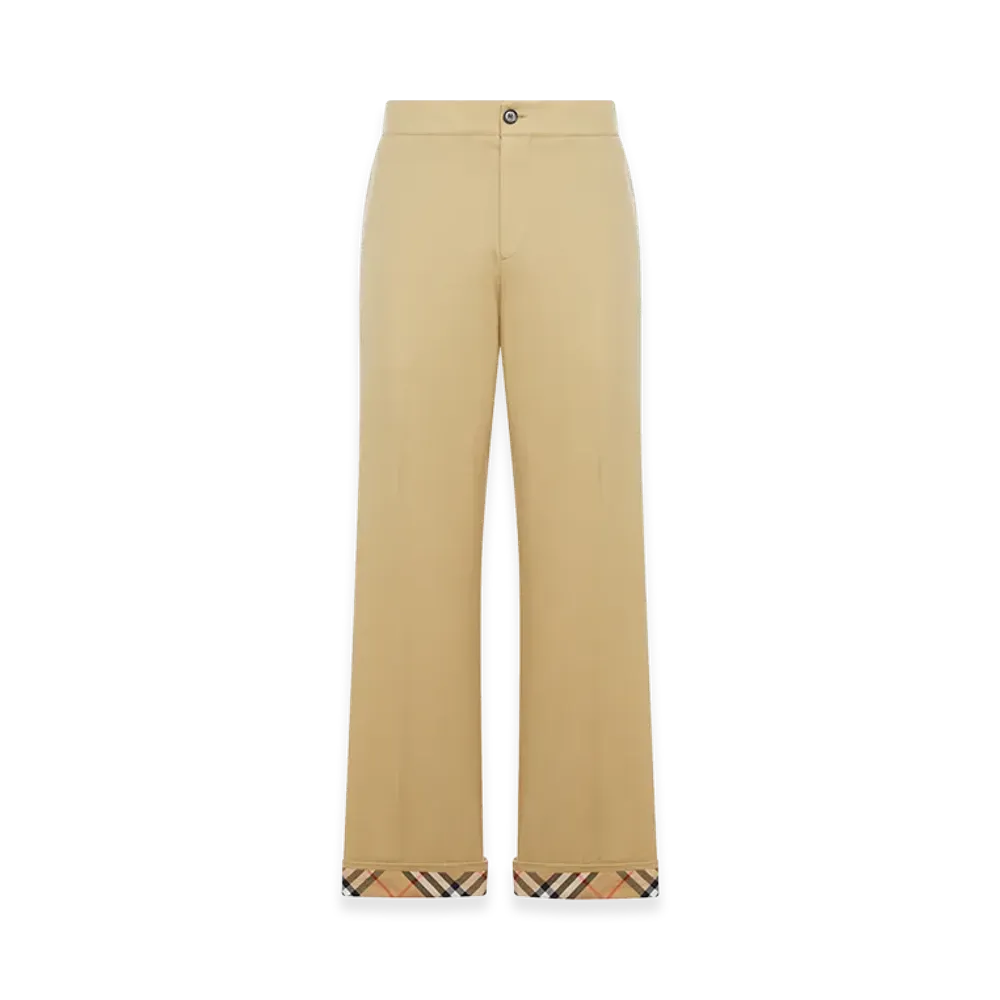 Burberry Gabardine Trousers "Beige"
