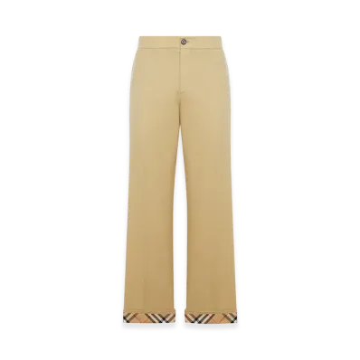 Burberry Gabardine Trousers "Beige"