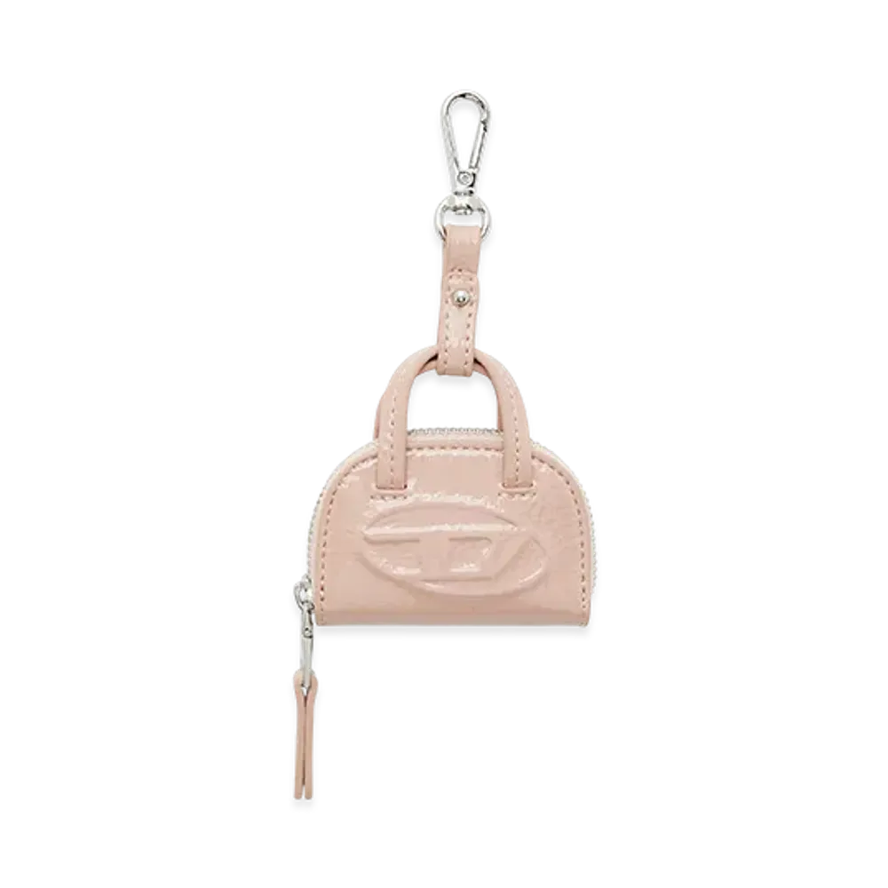 Diesel 1dr Dome Bag Charm "Pink/White"