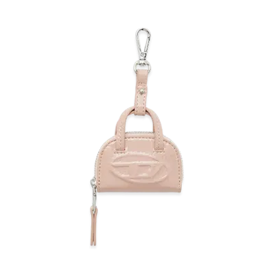 Diesel 1dr Dome Bag Charm "Pink/White"