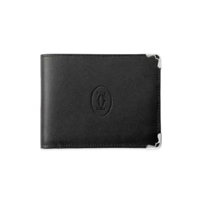 Cartier Coin/Banknote/Credit Card Wallet, Must de Cartier "Black"