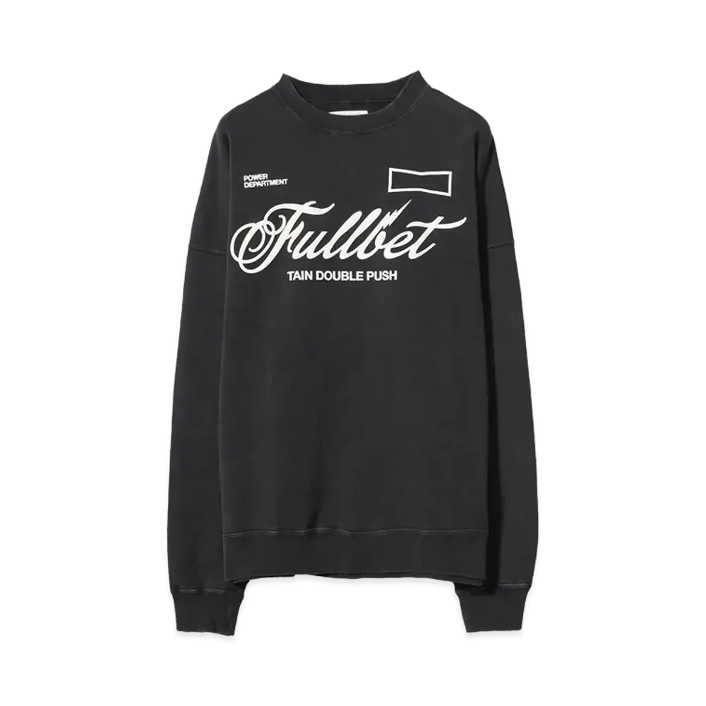 TAIN DOUBLE PUSH FULL BET CREW NECK SWEAT "BLACK"