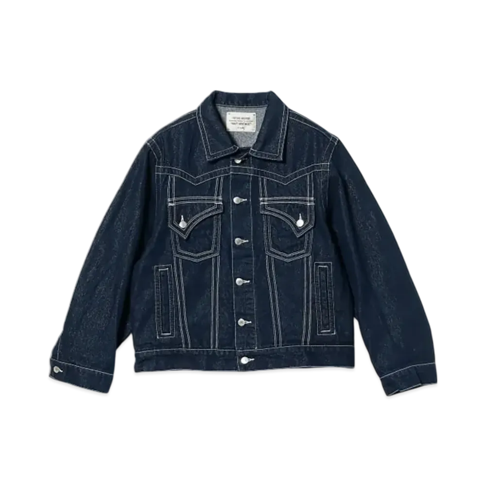 BEAMS FUTURE ARCHIVE Glitter Denim Jacket "Indigo"