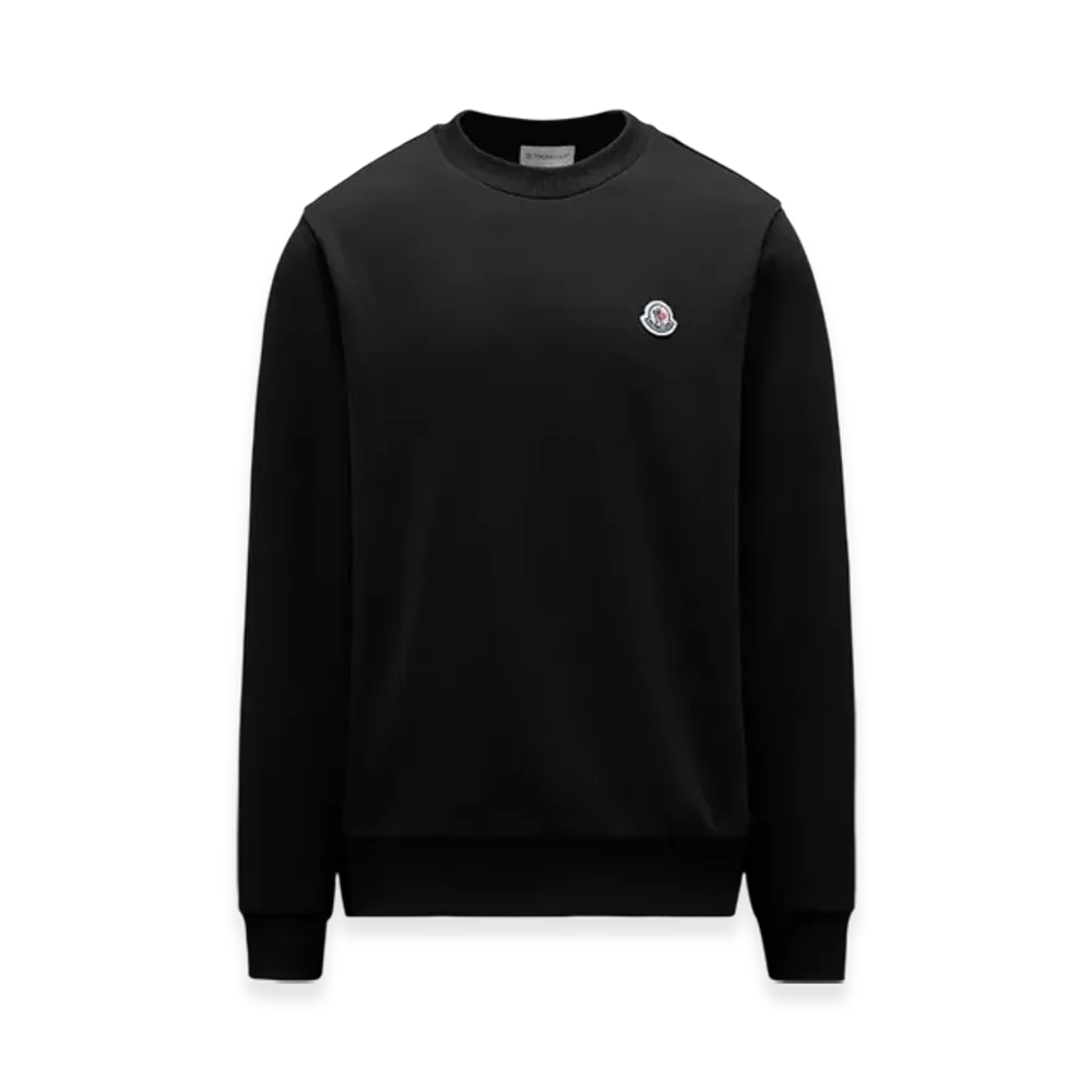 MONCLER Logo Patch Cotton Sweatshirt "Black"