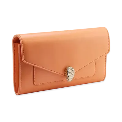 BVLGARI Serpenti Forever Large Wallet "Orange"