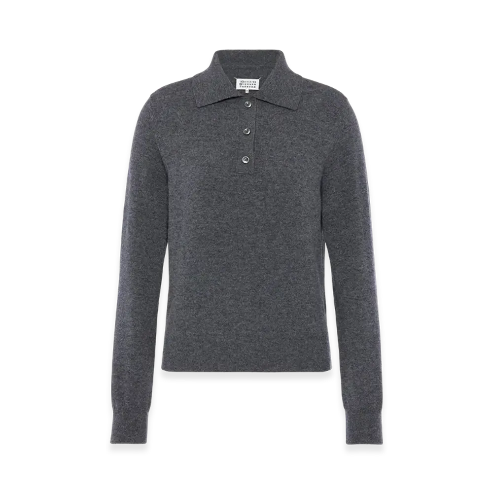 Maison Margiela Polo Knit Top "Dark Gray"