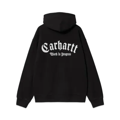 Carhartt Hooded Onyx Script Sweat "Black/White"