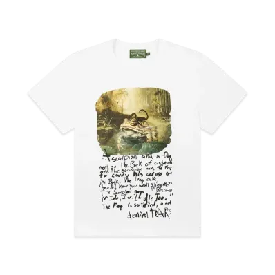DENIM TEARS The Frog and Scorpion Fable Tee "White"