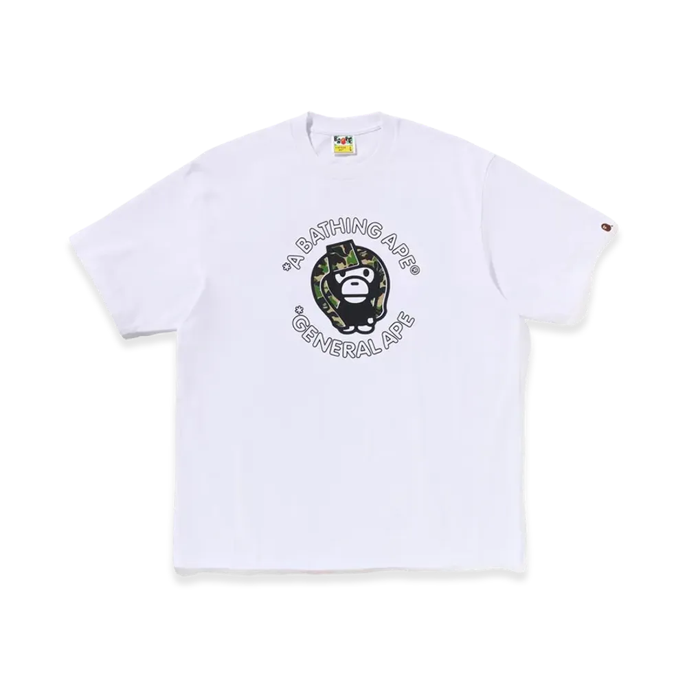 A BATHING APE ABC Camo Baby Milo Relaxed Fit Tee "White"