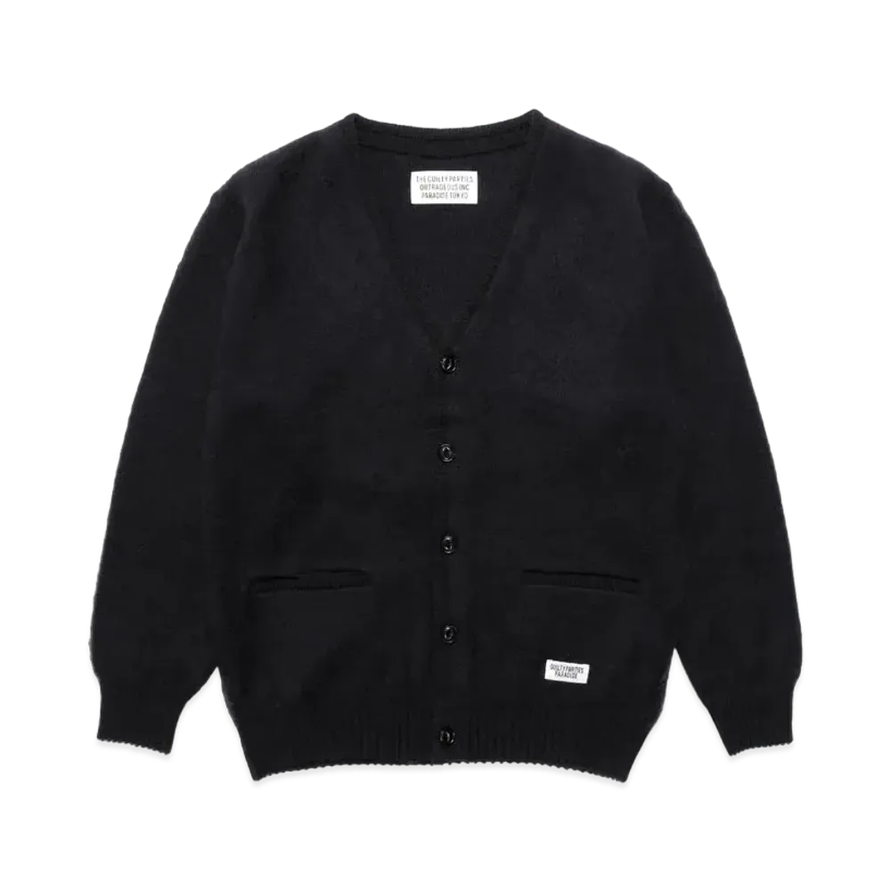 WACKO MARIA MOHAIR KNIT CARDIGAN "Black"