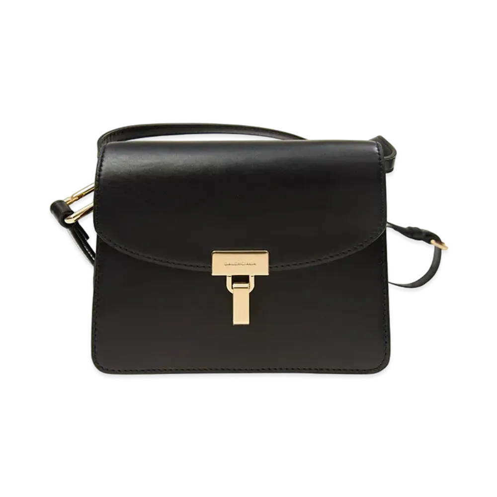 BALENCIAGA Leather Shoulder Bag "Black"