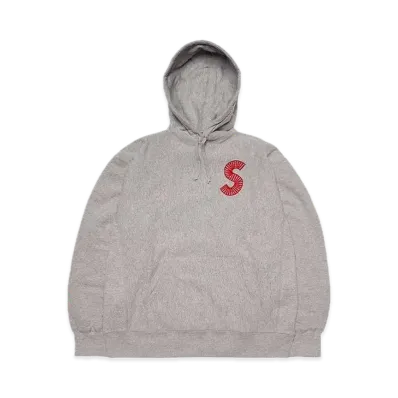 Supreme S Logo Hooded Sweatshirt "Heather Grey" (20FW)