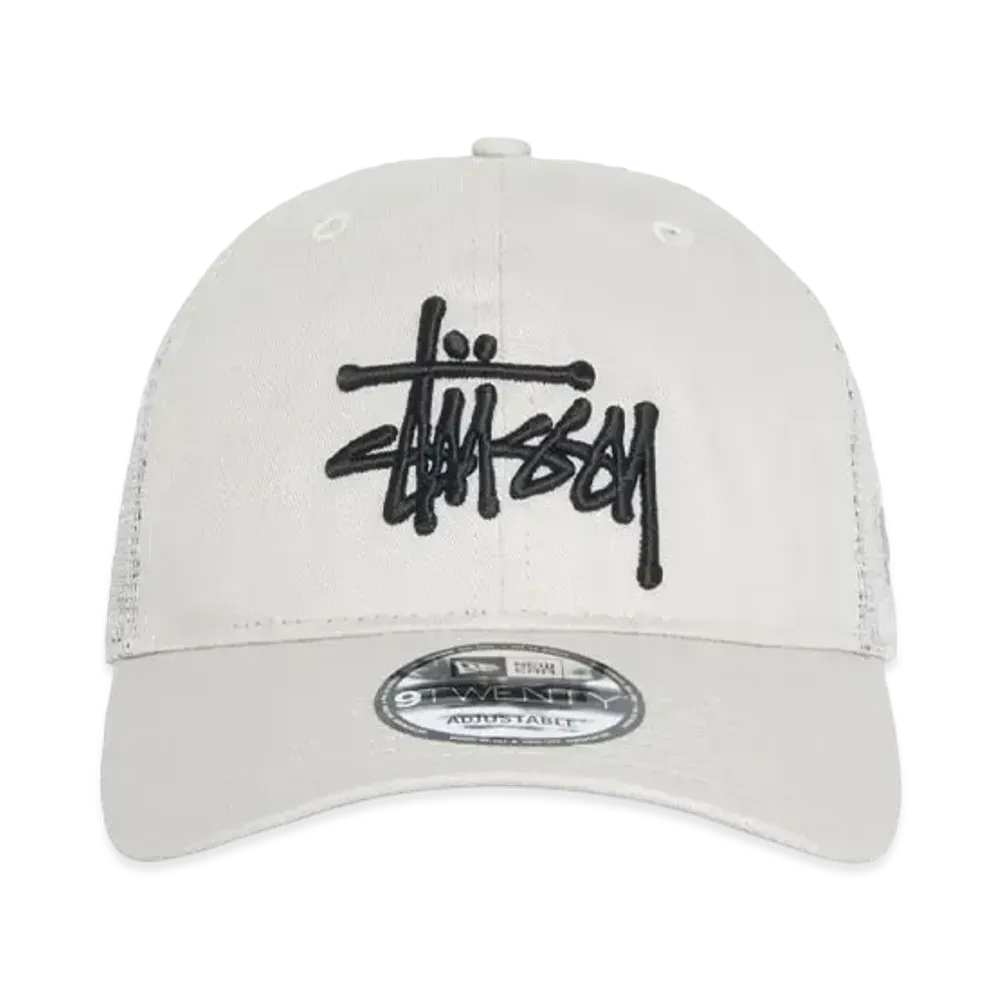 Stussy New Era 9Twenty Basic Trucker "Stone"