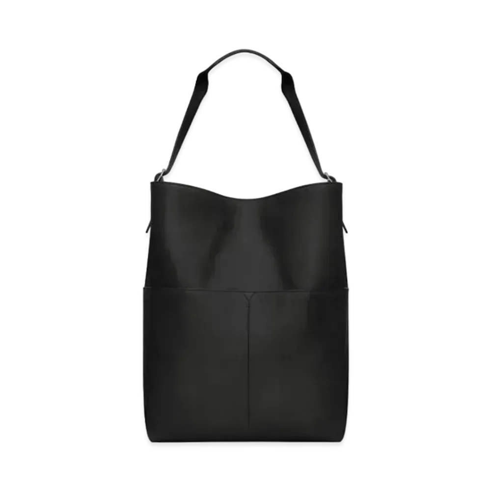 Saint Laurent Paris Long Tote in Smooth Leather "Black"
