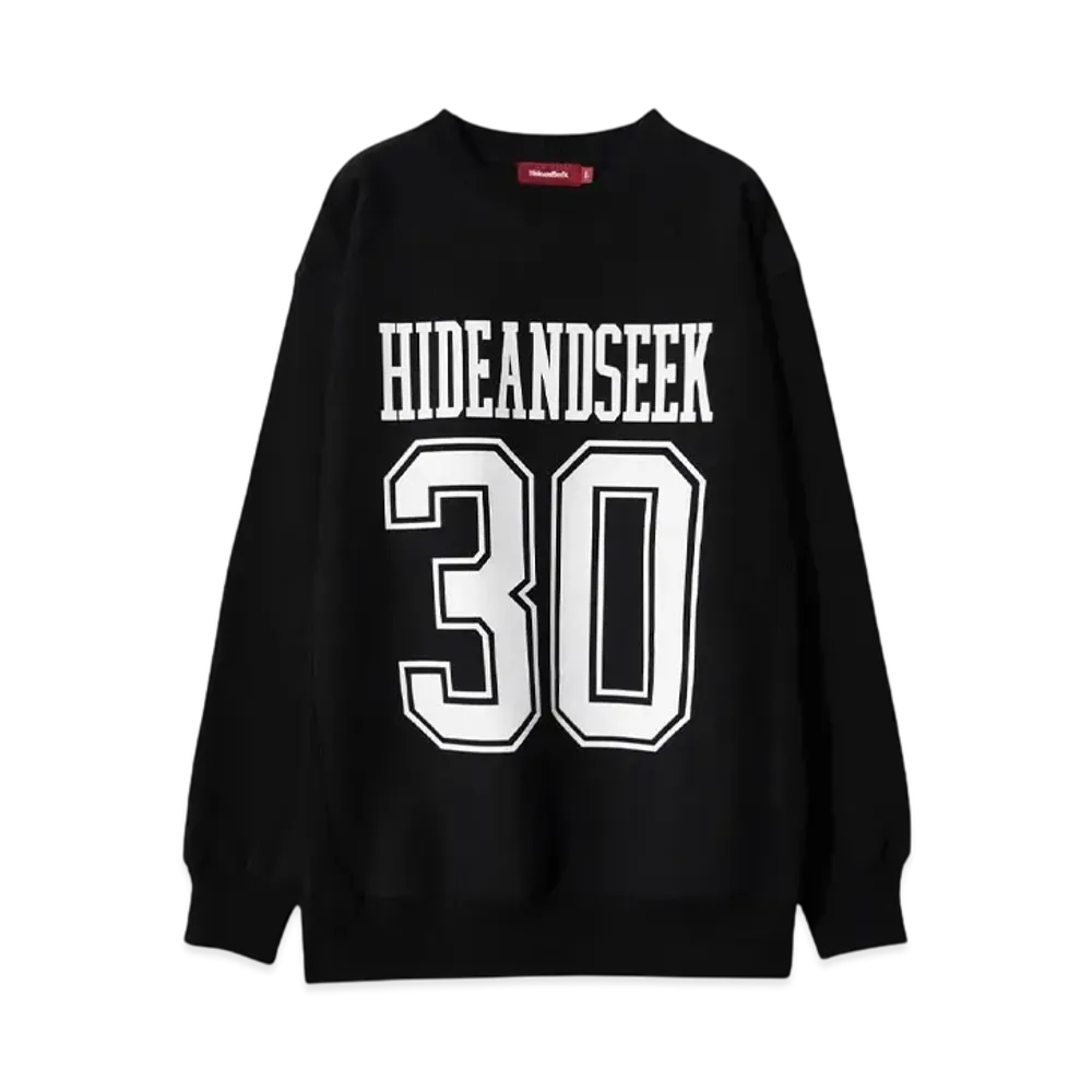 Hide and Seek No 30 Sweat Shirt "BLACK/WHITE"