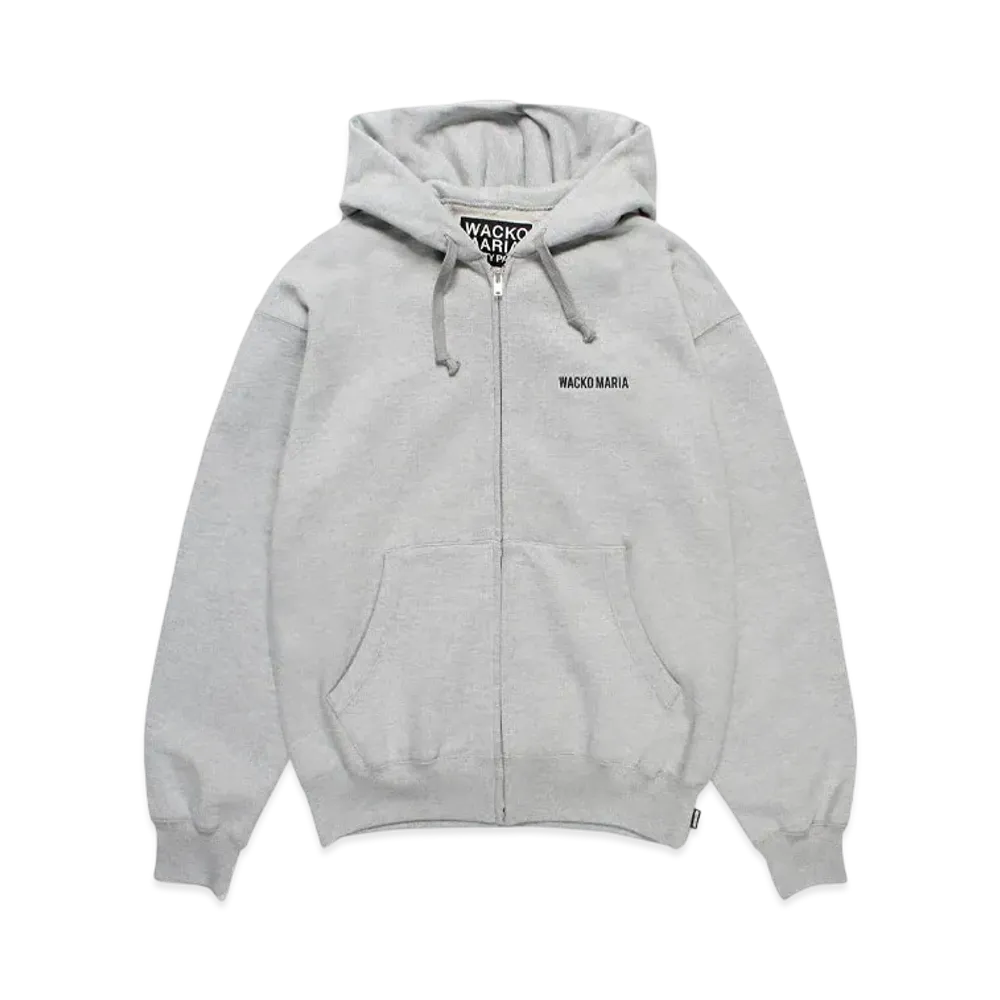 WACKO MARIA Heavy Weight Full Zip Hooded Sweat Shirt "Gray"