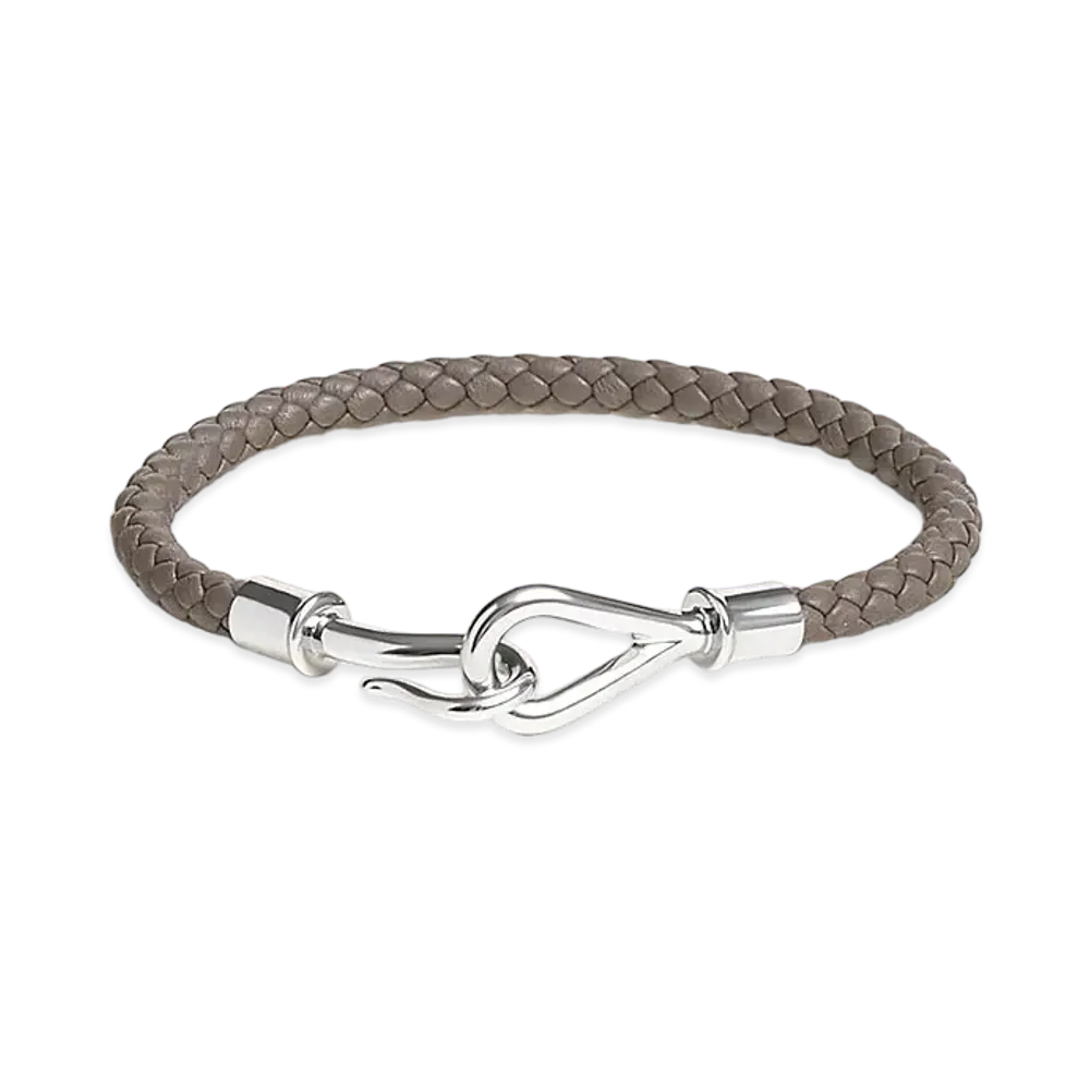 Hermes Jumbo H Bracelet "Gris Etain/Palladium"