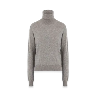 Maison Margiela Women's High-Neck Wool Sweater "Grey"