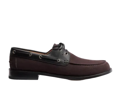 Dior Archie Boat Shoe Suede Calfskin and Smooth Calfskin "Deep Brown"