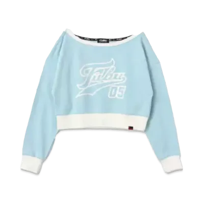 atmos pink x FUBU Off-Shoulder Top "Blue"